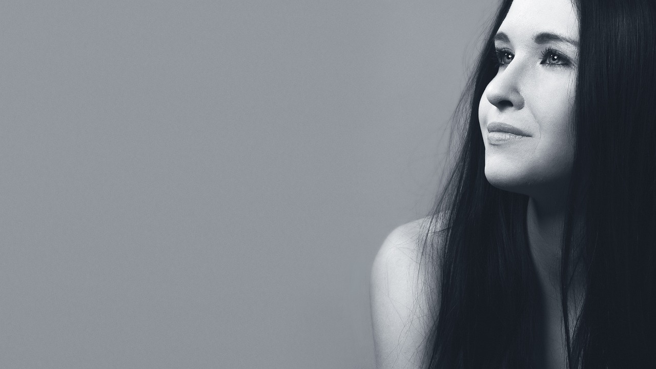 girl, portrait, smile, hair, model, person, woman, female, long hair, profile, monochrome, black and white, studio photography, smile, smile, smile, smile, smile, hair, hair, hair, profile, profile